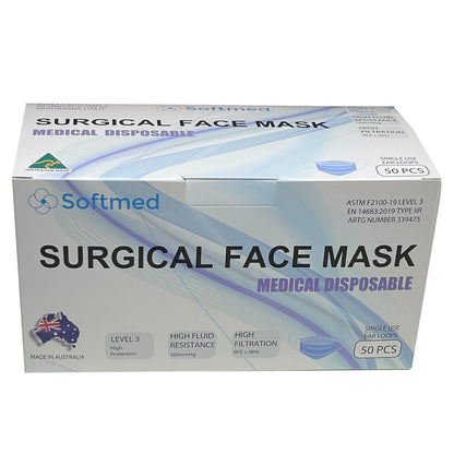 Level 3 Surgical Face Mask (Blue) - Pack of 50