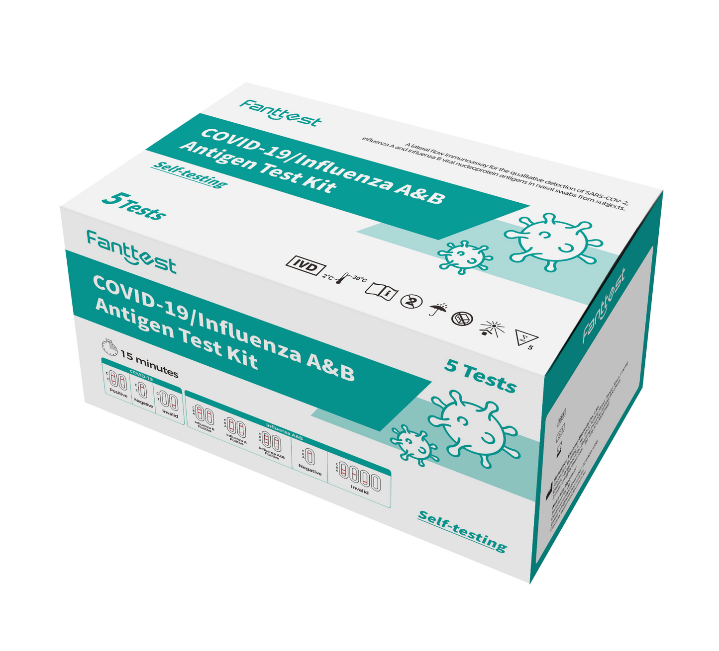 Fanttest COVID-19/ Influenza A&B Antigen Test Kits (self-testing) -1 Kit