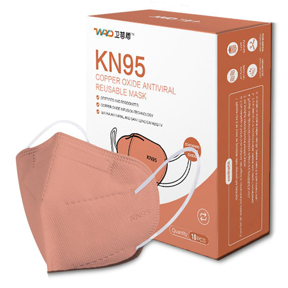 Copper Oxide 5-Ply KN95 Reusable Face Mask - 10 PCS