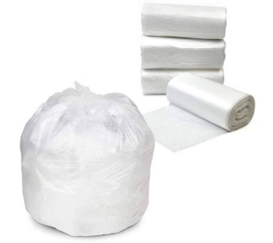 240L Clear Heavy Duty Rubbish Bags Bin Liners (100 Garbage Bags/Roll)
