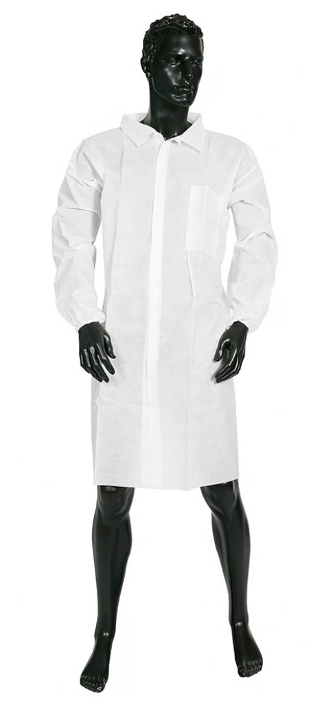 TGA Approved PP Disposable Lab Coat with Velcro Non-Sterile - Box of 50