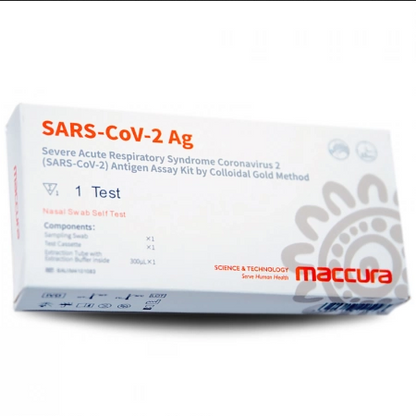 Maccura Covid-19 Rapid Antigen Nasal Swab Self-Test Kit - 5 Tests