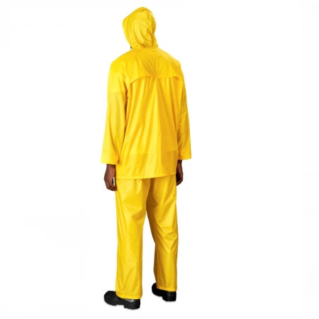 Rainwear Fluro Yellow PVC 3/4 Jacket & Trousers Set