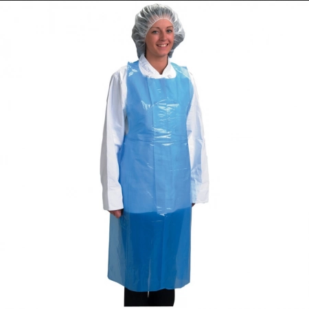 Aprons PE Light Weight Blue And White Box of 1000