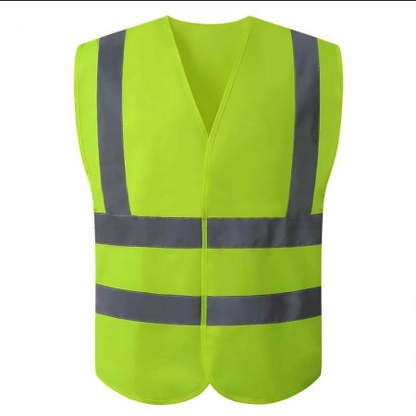 Site Safety Vest With Velcro - Green 50 PCS