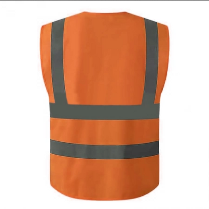 Site Safety Vest With Velcro - Orange 50 PCS