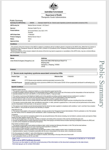 EasyNAT Covid - 19 RNA Self-test kit - 1 PCR Kit