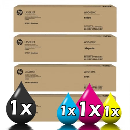 Genuine 4-Pack HP W9190MC-W9193MC CMYK Managed LaserJet Toner [W9040MC-W9043MC]
