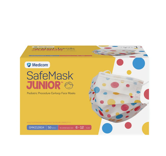 Medicom SafeMask Junior Kids Face Masks with Earloops - 50 PCS
