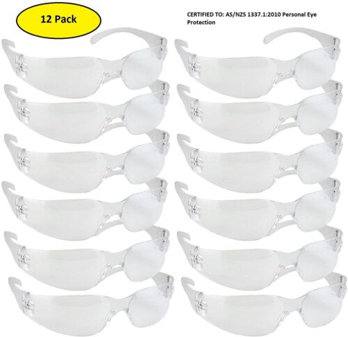 Anti- Fog Safety Glasses Spectacles - Clear - 1 or 12 PCS